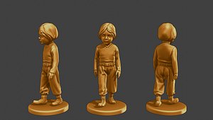 3D ww2 Casual Little Boy CLB1 007