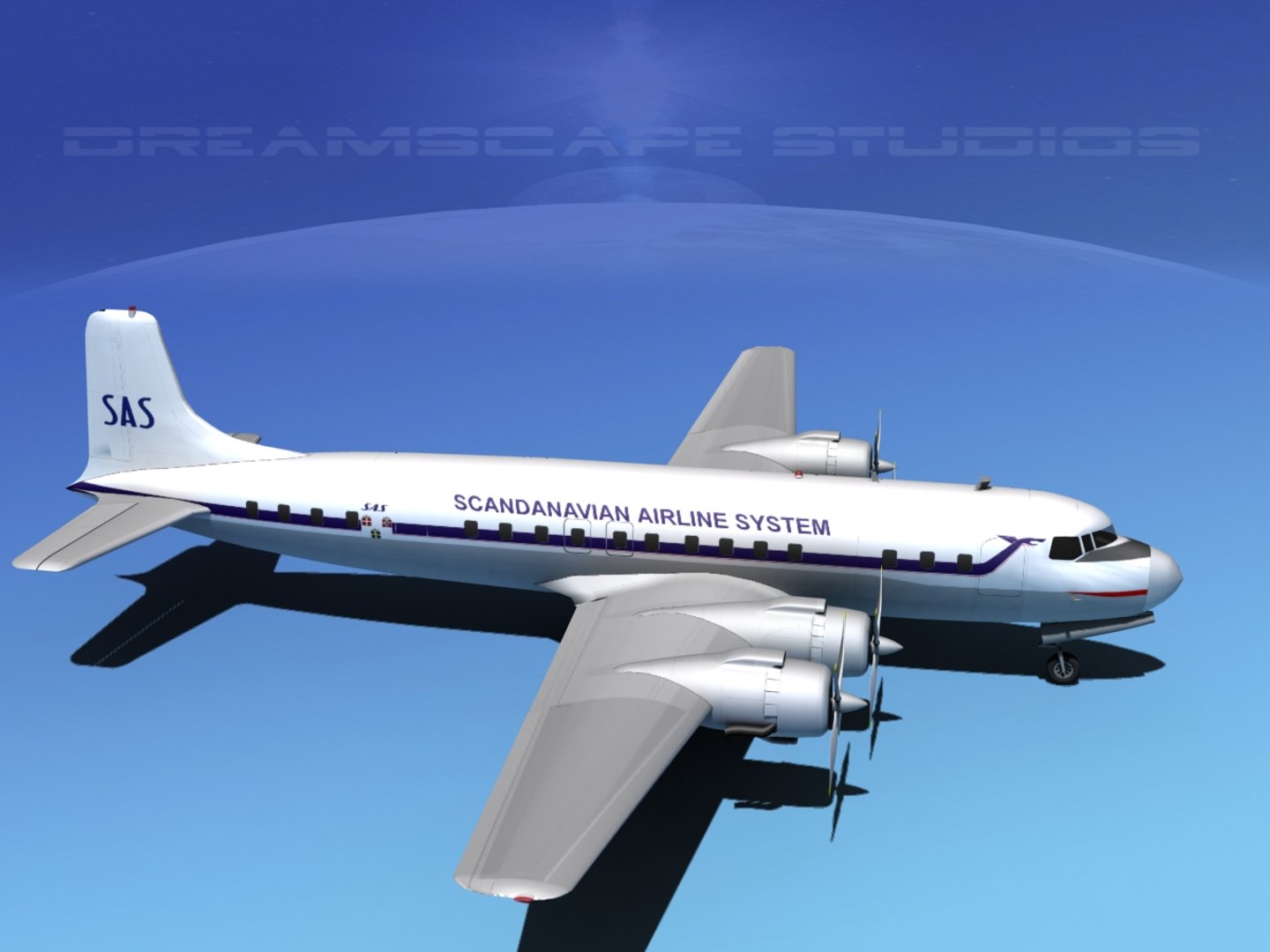 3d Model Douglas Dc-7c Dc-7