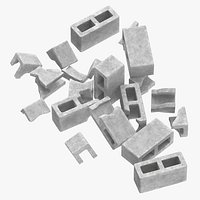 Cinder Block Pile Small Medium and Large