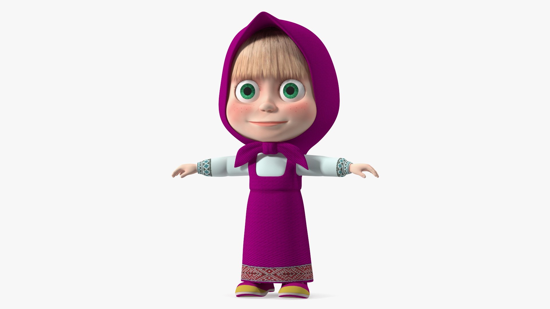 "Masha from "Masha and the Bear" with ." - image created in Shedevrum