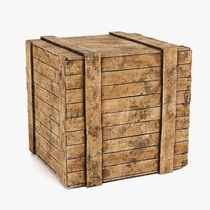 3D wooden crate contains