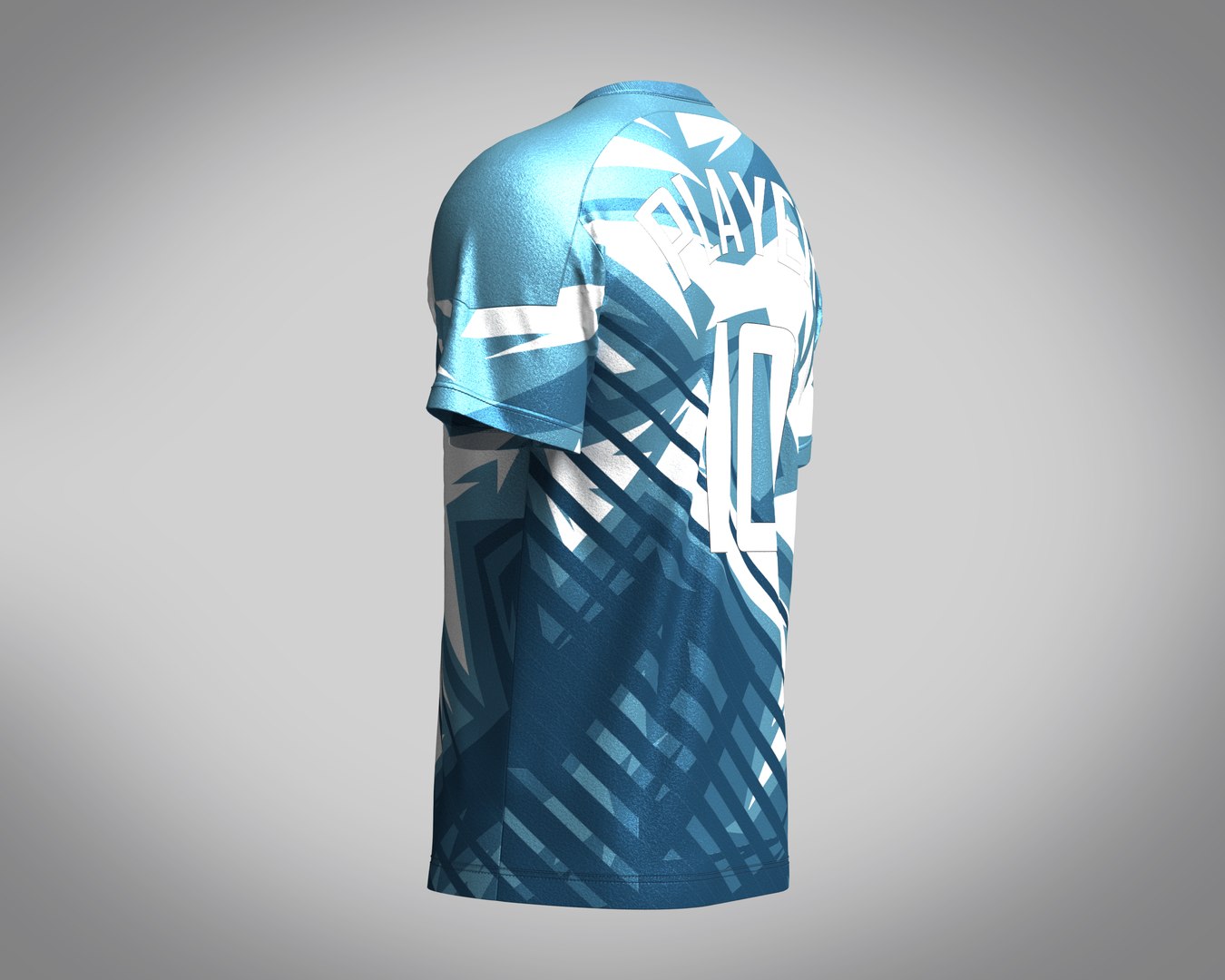 Soccer Blue And White Color Jersey Player-10 3D Model - TurboSquid 2050767