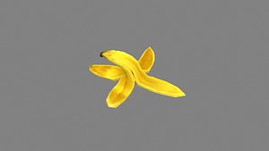 Cartoon banana peel - tilt 3D