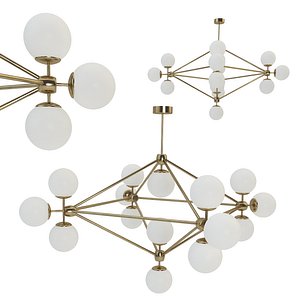 chandelier gold modo 15 model