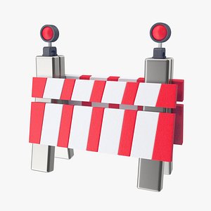 Red  White Traffic Barrier