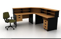 office receptionist, chair and desk