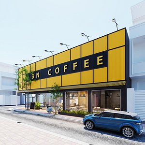 Exterior Cafe Design 01 3D