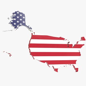 3D united states silhouette model