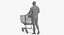 Arnold Casual Summer Walking Pose 01 With Shopping Cart 3D model