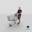 Arnold Casual Summer Walking Pose 01 With Shopping Cart 3D model