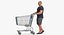 Arnold Casual Summer Walking Pose 01 With Shopping Cart 3D model