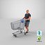 Arnold Casual Summer Walking Pose 01 With Shopping Cart 3D model