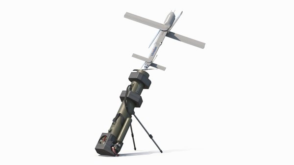 modelo 3d Sistema de lanzamiento de drones Hero 120SF con UAV en vuelo ...