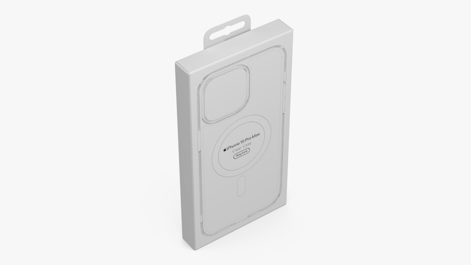 Apple iPhone 15 Smartphone Clear Case Packaging 3D model preview