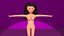 free low poly woman in dress 33