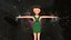 free low poly woman in dress 33
