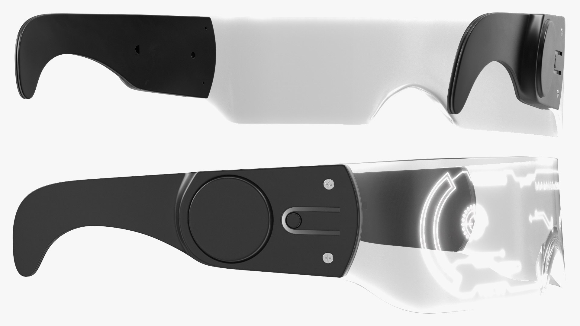 3D White Cyberpunk LED Glasses - TurboSquid 2111034