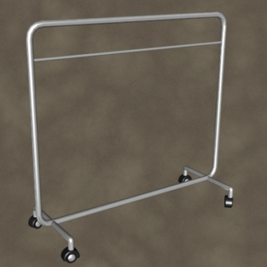 3d model clothes rack zipped