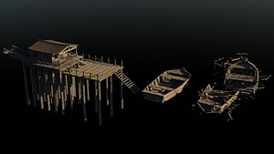 3D Dock and Boat
