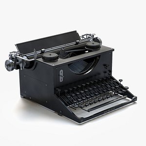 3d antique typewriter model