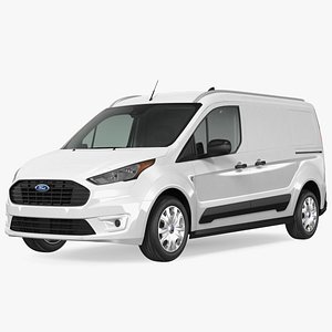 3D Ford Transit Connect Tailgate Simple Interior White model