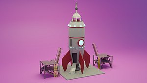 3D Sci-Fi Spaceship