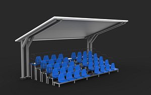 bleacher module 3D model 3D