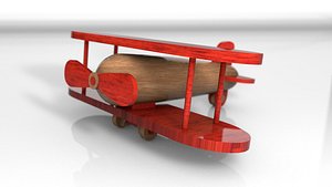 3D model wood toys aeroplanes