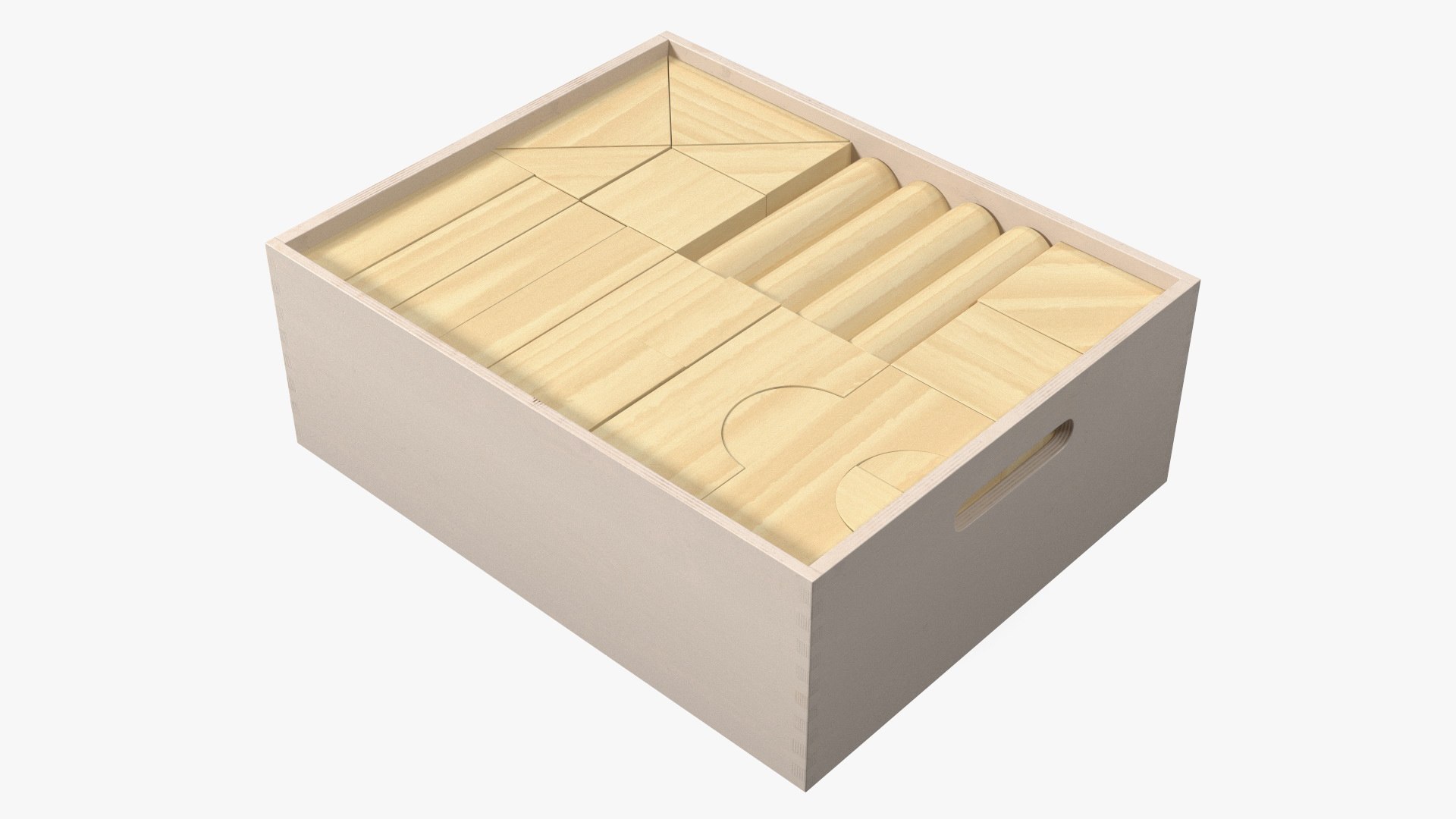 Wooden Constructor in Box 3D model preview