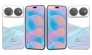 3D Huawei Nova 16 Pro Blue Pink model