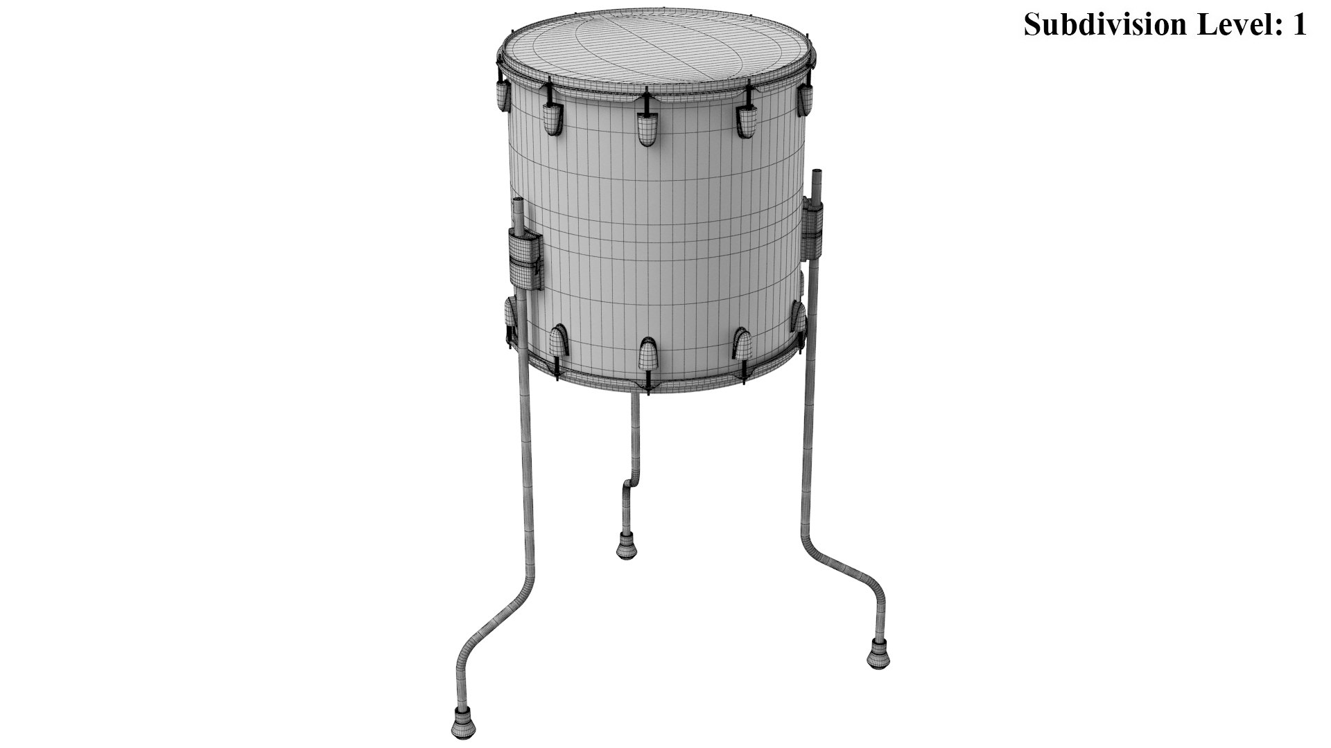 3D Floor Tom Drum Red TurboSquid 1811694   Tom7 