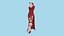 Red Flowers Female Dress - Woman Character Design Fashion