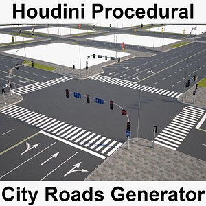houdini city roads generator 3D
