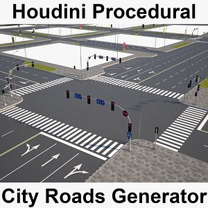 Houdini Procedural City Roads Generator