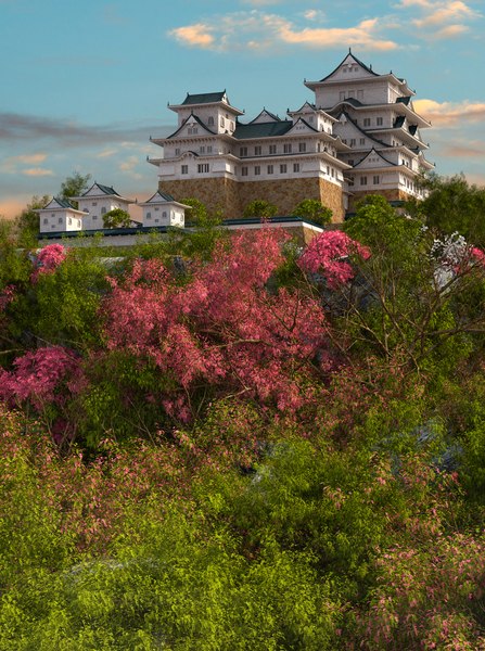 historic himeji castle japan 3D model