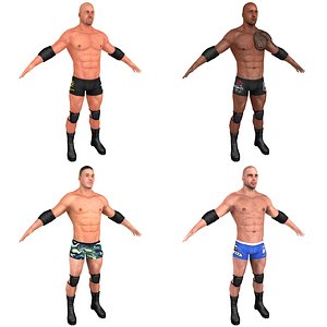 3D pack wrestler model