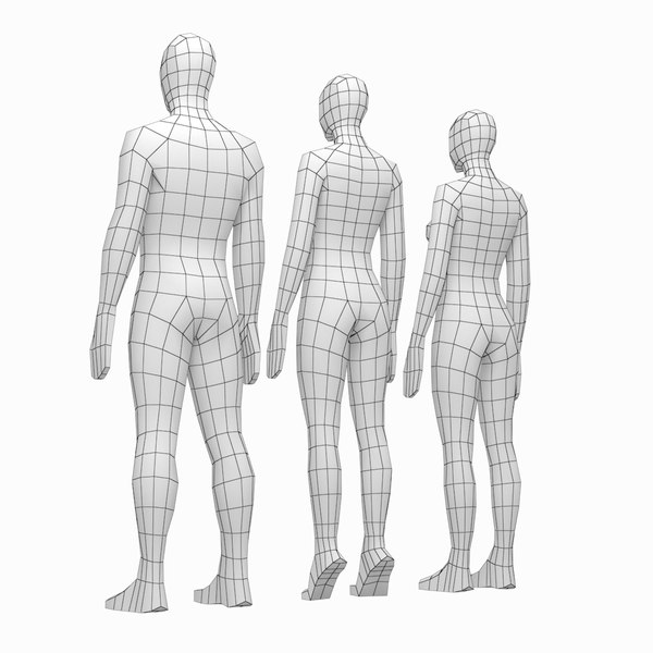 3D human male female bodies model - TurboSquid 1274009