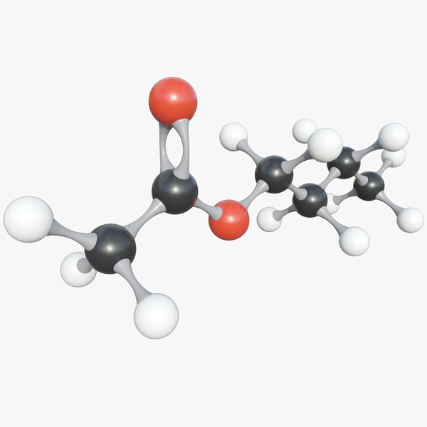 3D model Butyl Acetate Molecule With PBR 4K 8K