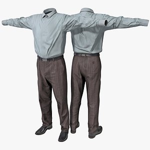 male casual clothes 4 3d max