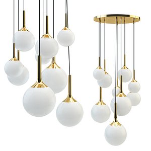 3D chandelier globo e14 9x40w