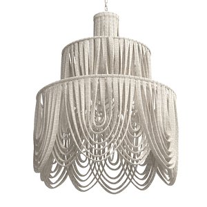3D Palecek SELITA OVERSIZED CHANDELIER model