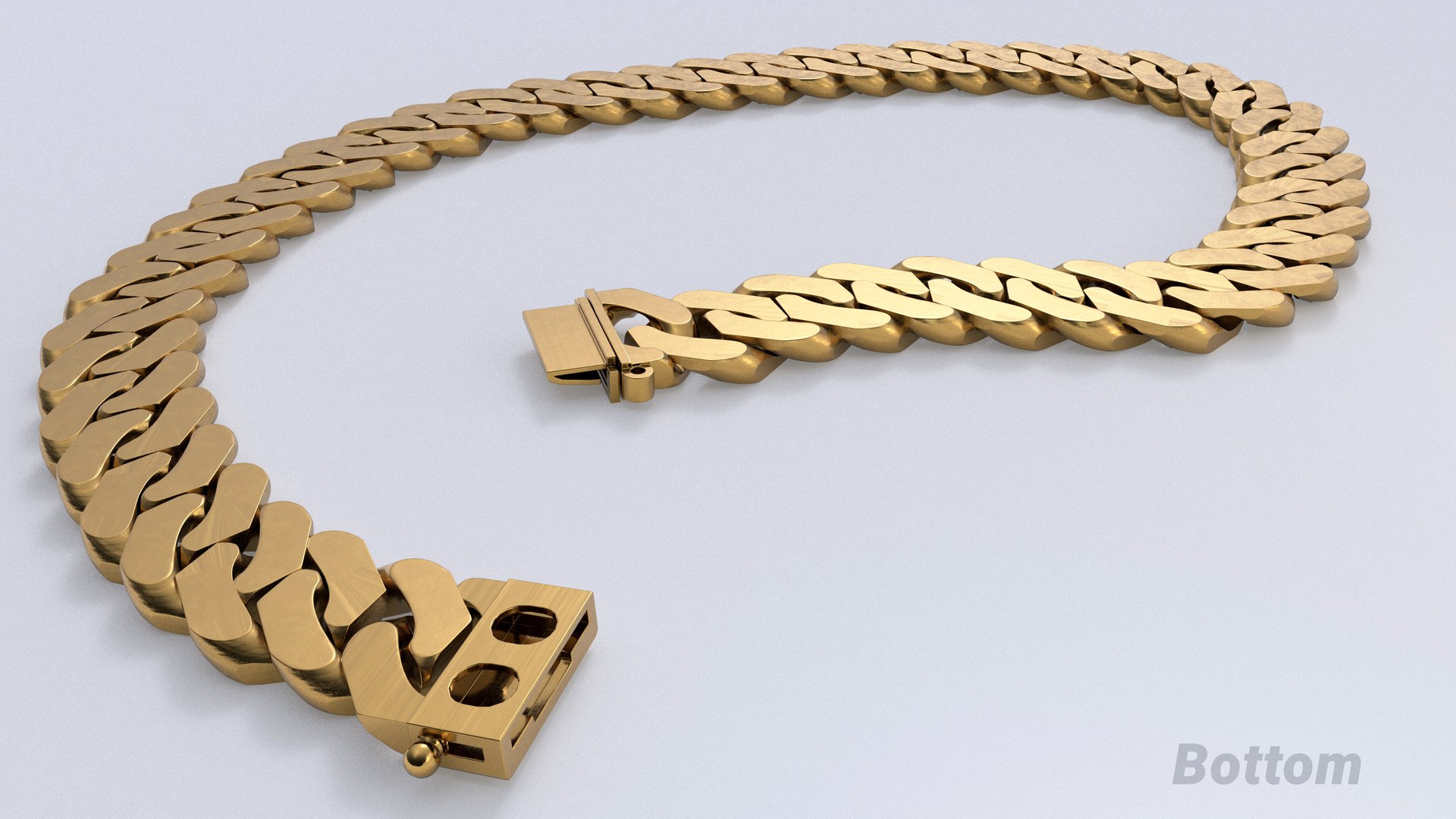 3D Model Cuban Chain - 1mm Size Stone - Including Render Scene 3D Model ...