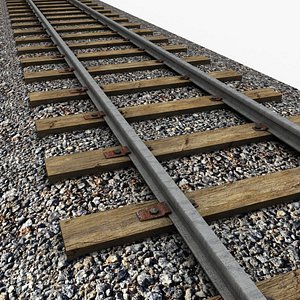 3d model railway rail