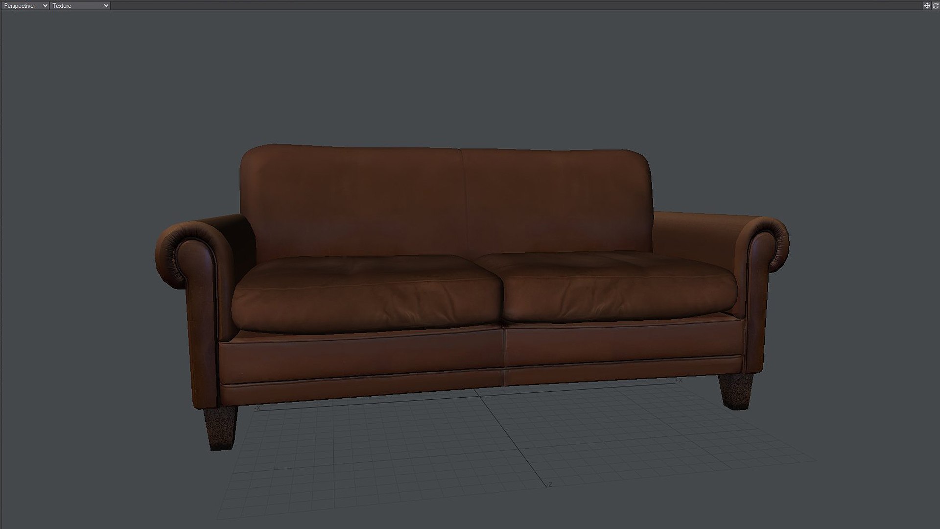 3D Leather Sofa Model - TurboSquid 1953694