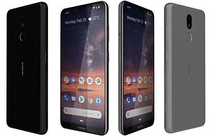Nokia 3 2 Black And Gray Low Poly model