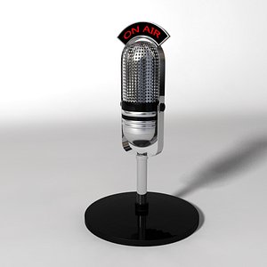 radio microphone 3d max