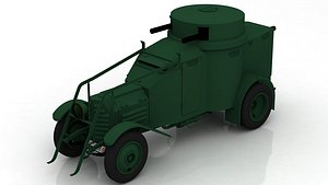 Lancia 1ZM Armoured Car 3D model