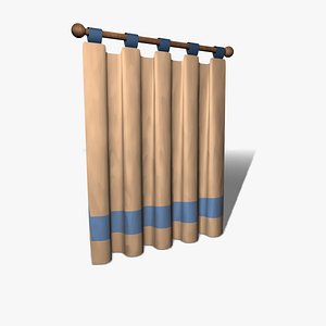 cartoon curtain pelmet 3d model