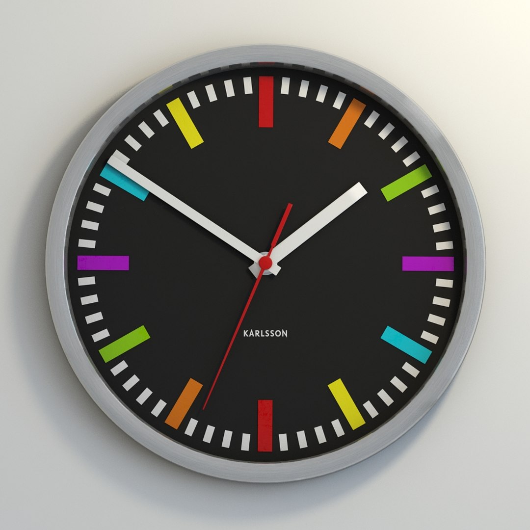 Karlsson Rainbow Wall Clock 3d Max