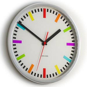 Karlsson Rainbow clock Black & White